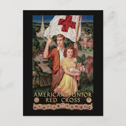 American Junior Red Cross Postkarte (Vorderseite)