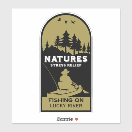 American Kayak Fishing Aufkleber (Blatt)