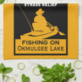 American Kayak Fishing Editable Geschirrtuch (Gefaltet)