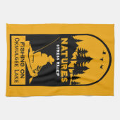 American Kayak Fishing Editable Geschirrtuch (Horizontal)