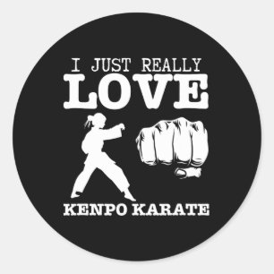 American Kenpo Girl Coach I gerade wirklich Liebe Runder Aufkleber