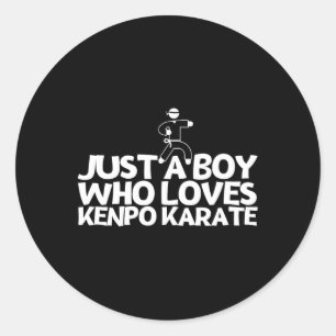 American Kenpo Nur ein Junge, der Kenpo Karate 2 L Runder Aufkleber
