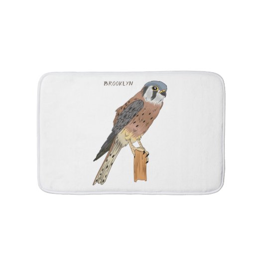 American Kestrel bird illustration Badematte (Vorderseite)