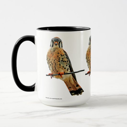 American Kestrel Falcon Tasse (Links)