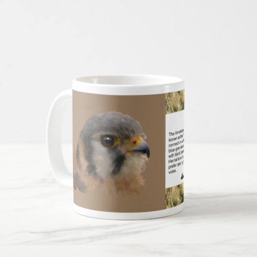 American Kestrel Kaffeetasse (Vorderseite Links)