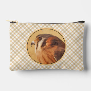 American Kestrel Malerei Original Wild Bird Art Zubehörtasche