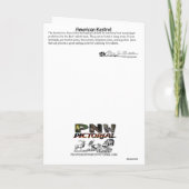 American Kestrel Pacific Nordwest Danke Karte (Rückseite)