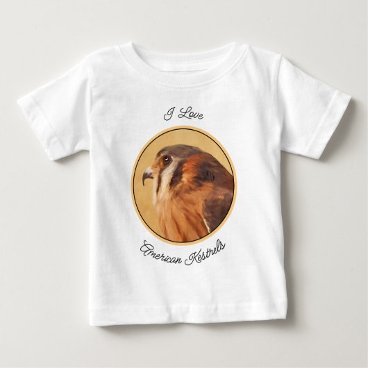 American Kestrel Painting - Original Bird Art Baby T-shirt (Vorderseite)