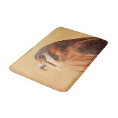 American Kestrel Painting - Original Bird Art Badematte (Schrägansicht)
