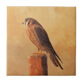 American Kestrel Painting - Original Bird Art Fliese (Vorderseite)
