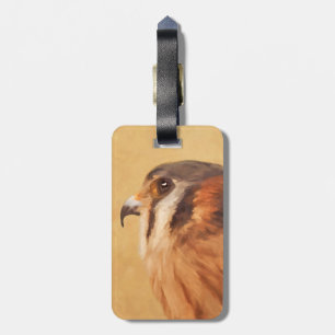 American Kestrel Painting - Original Bird Art Gepäckanhänger