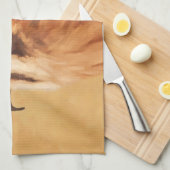 American Kestrel Painting - Original Bird Art Geschirrtuch (Viertel Falte)