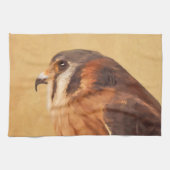 American Kestrel Painting - Original Bird Art Geschirrtuch (Horizontal)