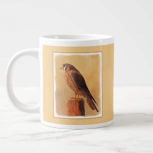 American Kestrel Painting - Original Bird Art Jumbo-Tasse