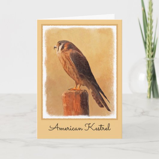 American Kestrel Painting - Original Bird Art Karte (Vorderseite)