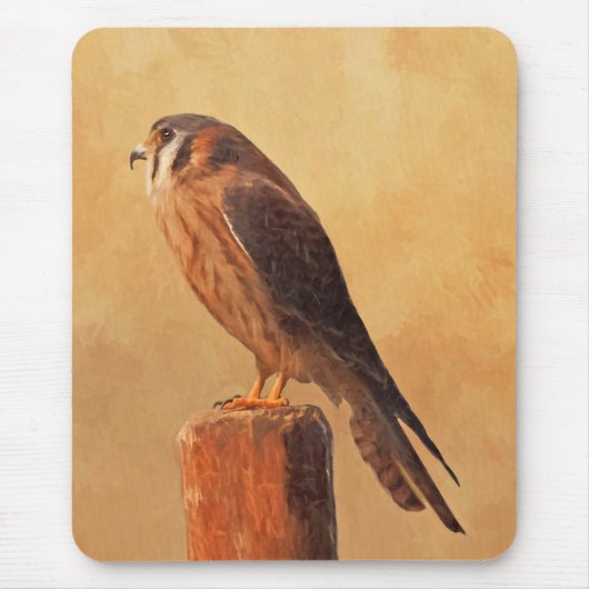 American Kestrel Painting - Original Bird Art Mousepad (Vorne)