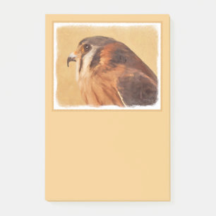 American Kestrel Painting - Original Bird Art Post-it Klebezettel