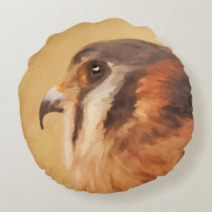 American Kestrel Painting - Original Bird Art Rundes Kissen