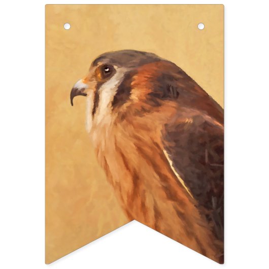 American Kestrel Painting - Original Bird Art Wimpelkette (Zweite Fahne)
