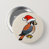 American Kestrel Santa Button (Vorne & Hinten)