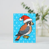 American Kestrel Santa Feiertagspostkarte (Stehend Vorderseite)
