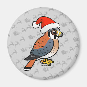 American Kestrel Santa Magnet