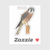 American Kestrel Vogelillustrierung Aufkleber (Blatt)