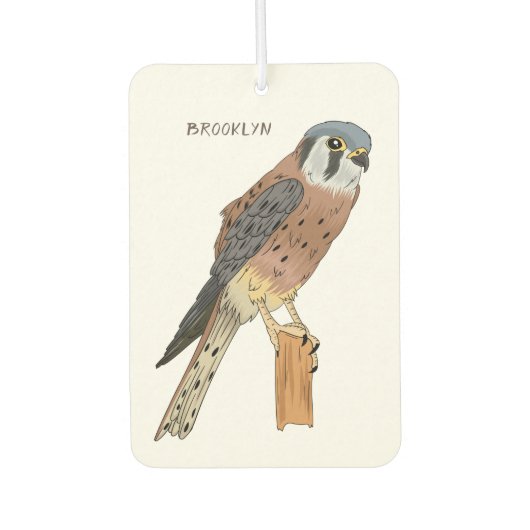 American Kestrel Vogelillustrierung Autolufterfrischer (Vorderseite)