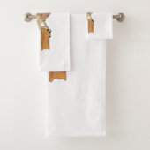 American Kestrel Vogelillustrierung Badhandtuch Set (Insitu)