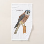 American Kestrel Vogelillustrierung Badhandtuch Set (Handtuch)