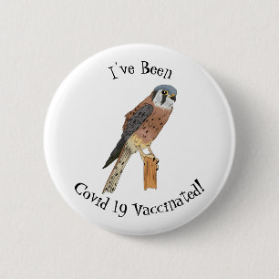 American Kestrel Vogelillustrierung Button
