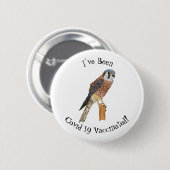 American Kestrel Vogelillustrierung Button (Vorne & Hinten)