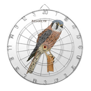 American Kestrel Vogelillustrierung Dartscheibe