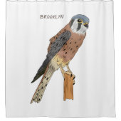 American Kestrel Vogelillustrierung Duschvorhang (Vorderseite)
