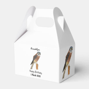 American Kestrel Vogelillustrierung Geschenkschachtel