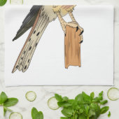 American Kestrel Vogelillustrierung Geschirrtuch (Gefaltet)