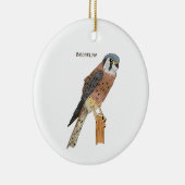 American Kestrel Vogelillustrierung Keramik Ornament (Rechts)