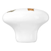 American Kestrel Vogelillustrierung Keramikknauf (Seitenansicht)