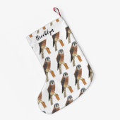 American Kestrel Vogelillustrierung Kleiner Weihnachtsstrumpf (Rückseite (Hängend))