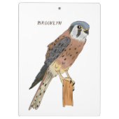 American Kestrel Vogelillustrierung Klemmbrett (Rückseite)