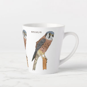 American Kestrel Vogelillustrierung Milchtasse