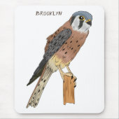 American Kestrel Vogelillustrierung Mousepad (Vorne)