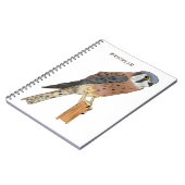 American Kestrel Vogelillustrierung Notizblock (Linke Seite)