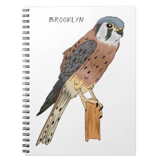 American Kestrel Vogelillustrierung Notizblock (Vorderseite)