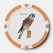 American Kestrel Vogelillustrierung Pokerchips (Vorderseite)