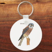 American Kestrel Vogelillustrierung Schlüsselanhänger (Vorderseite)