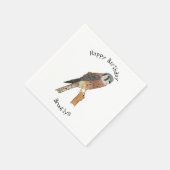 American Kestrel Vogelillustrierung Serviette (Ecke)