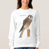 American Kestrel Vogelillustrierung Sweatshirt (Vorderseite)