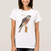 American Kestrel Vogelillustrierung T-Shirt (Vorderseite)