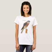 American Kestrel Vogelillustrierung T-Shirt (Vorne ganz)